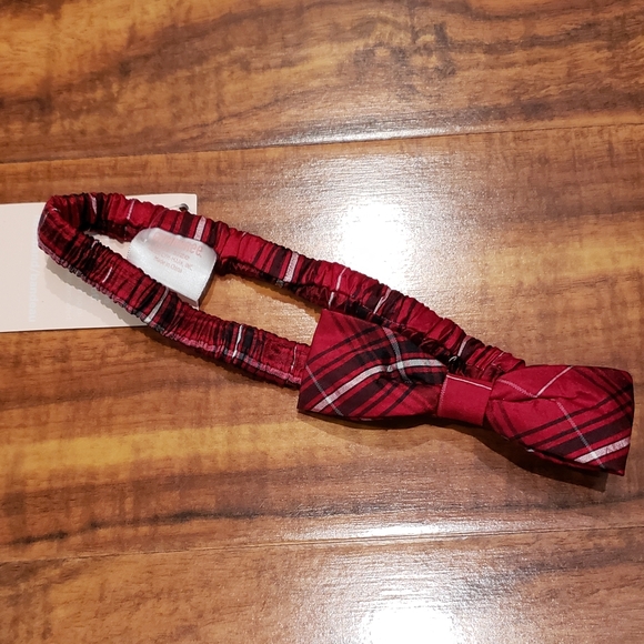 Gymboree NWT/EUC 0-3 months velour hoodie, bear cardigan and plaid bow headband - Picture 12 of 12